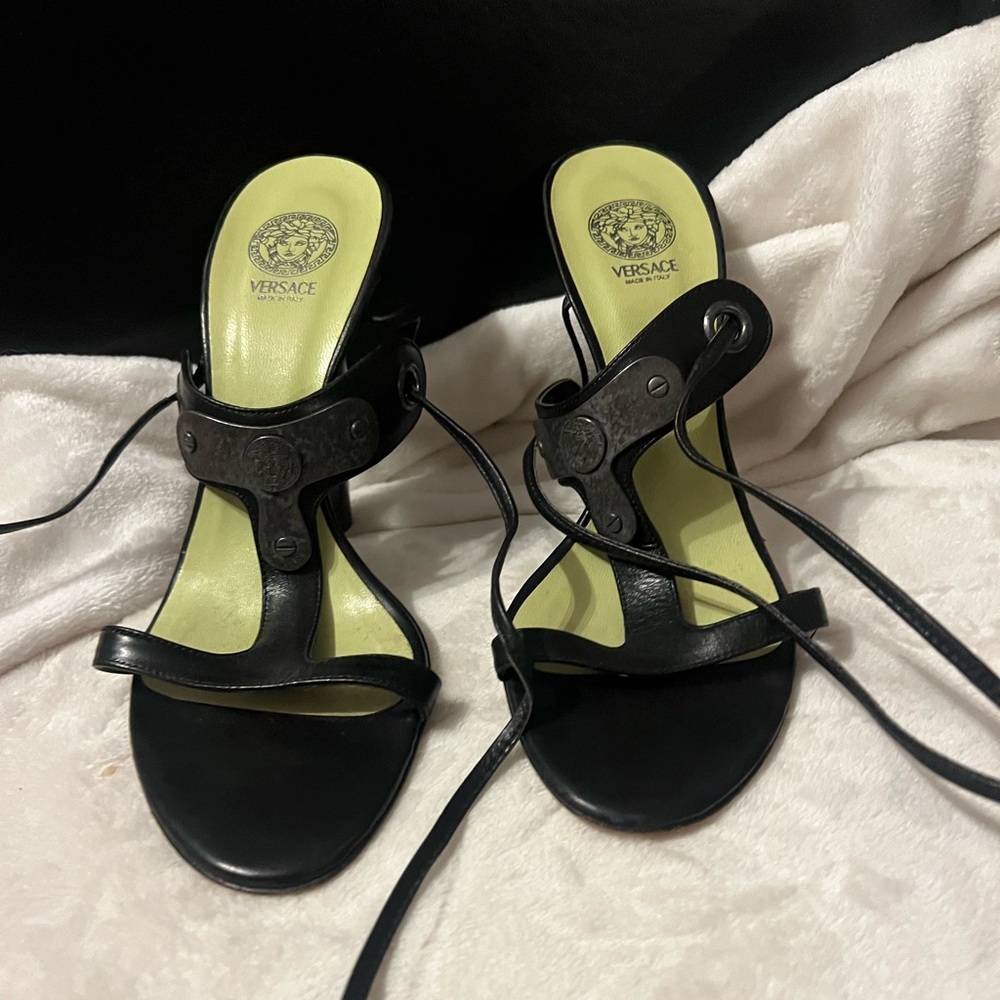 Versace wrap heels